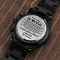 Regalo Para Hombre El Amor De Mi Vida | Regalo Para Novio | Regalo Para Esposo | Regalo Reloj Personalizado Negro Con Mensaje Grabado