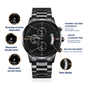 Regalo Para Hombre El Amor De Mi Vida | Regalo Para Novio | Regalo Para Esposo | Regalo Reloj Personalizado Negro Con Mensaje Grabado