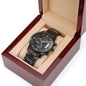 Regalo Para Hombre El Amor De Mi Vida | Regalo Para Novio | Regalo Para Esposo | Regalo Reloj Personalizado Negro Con Mensaje Grabado
