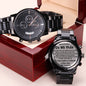 Regalo Para Hombre El Amor De Mi Vida | Regalo Para Novio | Regalo Para Esposo | Regalo Reloj Personalizado Negro Con Mensaje Grabado