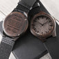 Regalos Para Hombres Reloj Madera Con Correa de Cuero Mensaje Grabado de Hijo Para Papa En El Dia Del Padre, Cumpleano.