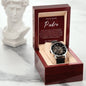 Regalo Para Hombre En El Dia Del Padre Reloj de Lujo Para Mi Papa, Regalo Con Mensaje Personlizado De Hija Para Papá Abuelo o Esposo
