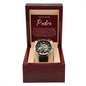 Regalo Para Hombre En El Dia Del Padre Reloj de Lujo Para Mi Papa, Regalo Con Mensaje Personlizado De Hija Para Papá Abuelo o Esposo
