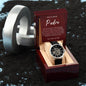 Regalo Para Hombre En El Dia Del Padre Reloj de Lujo Para Mi Papa, Regalo Con Mensaje Personlizado De Hija Para Papá Abuelo o Esposo