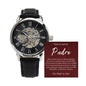Regalo Para Hombre En El Dia Del Padre Reloj de Lujo Para Mi Papa, Regalo Con Mensaje Personlizado De Hija Para Papá Abuelo o Esposo