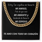 Regalo Para Esposo Regalo Para Hombre PARA Aniversario, Cumpleanos Collar Estilo Cubano