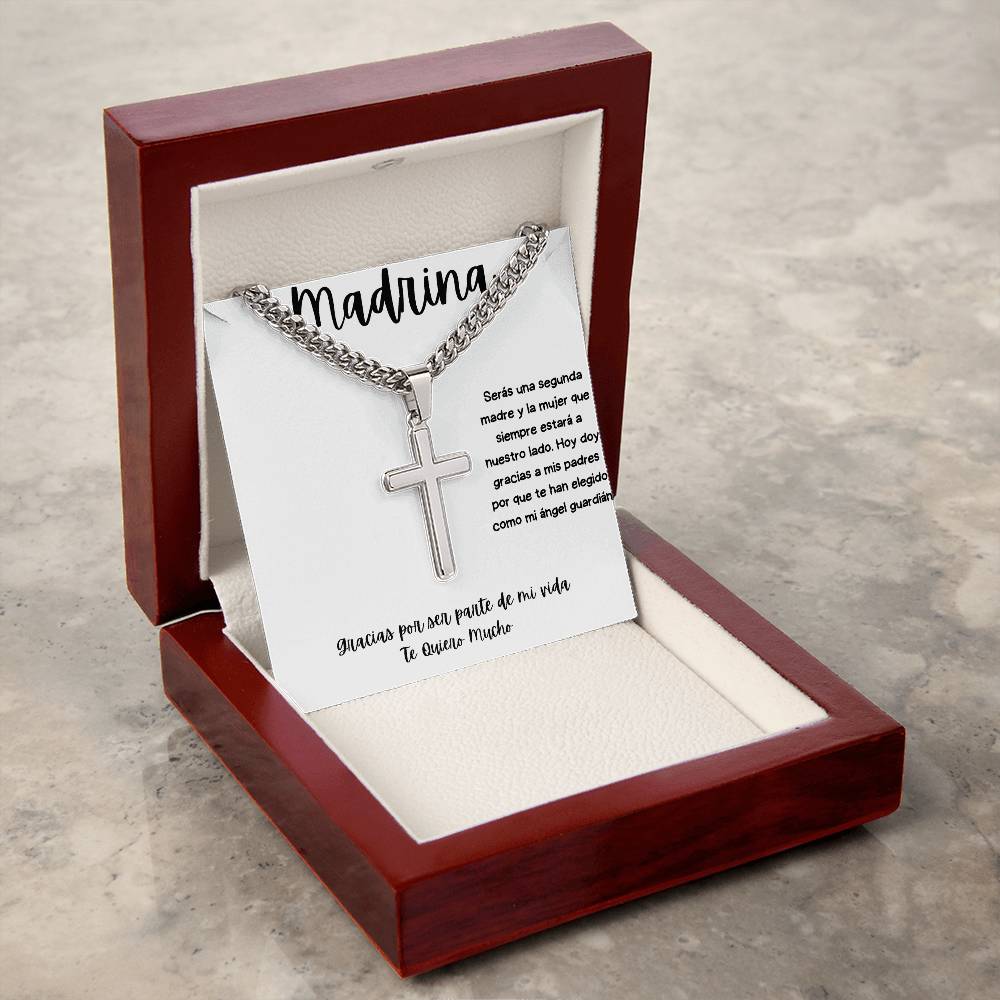 Regalo Para Madrina De Bautizo Gift for Madrina in Spanish Set de Regalo Para Padrinos de Bautizmo Vida Cristiana Joya Crucifijo Para Mujer