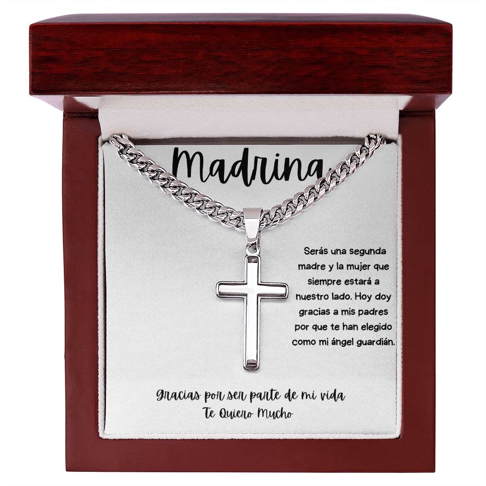 Regalo Para Madrina De Bautizo Gift for Madrina in Spanish Set de Regalo Para Padrinos de Bautizmo Vida Cristiana Joya Crucifijo Para Mujer