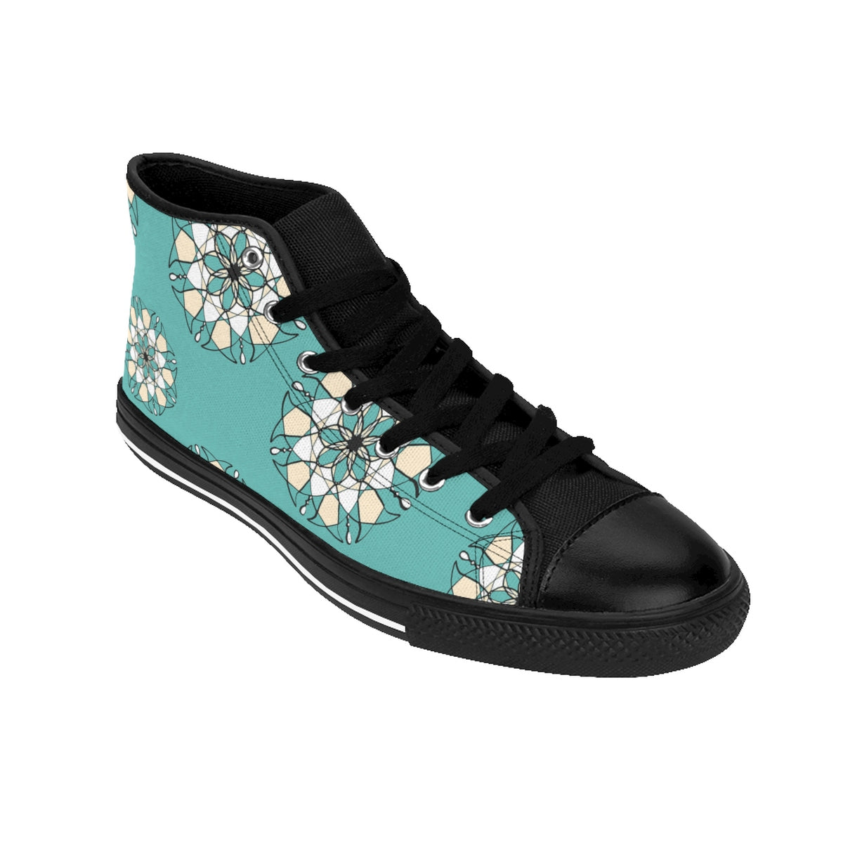 Geometric Madala High-top Sneakers Mint