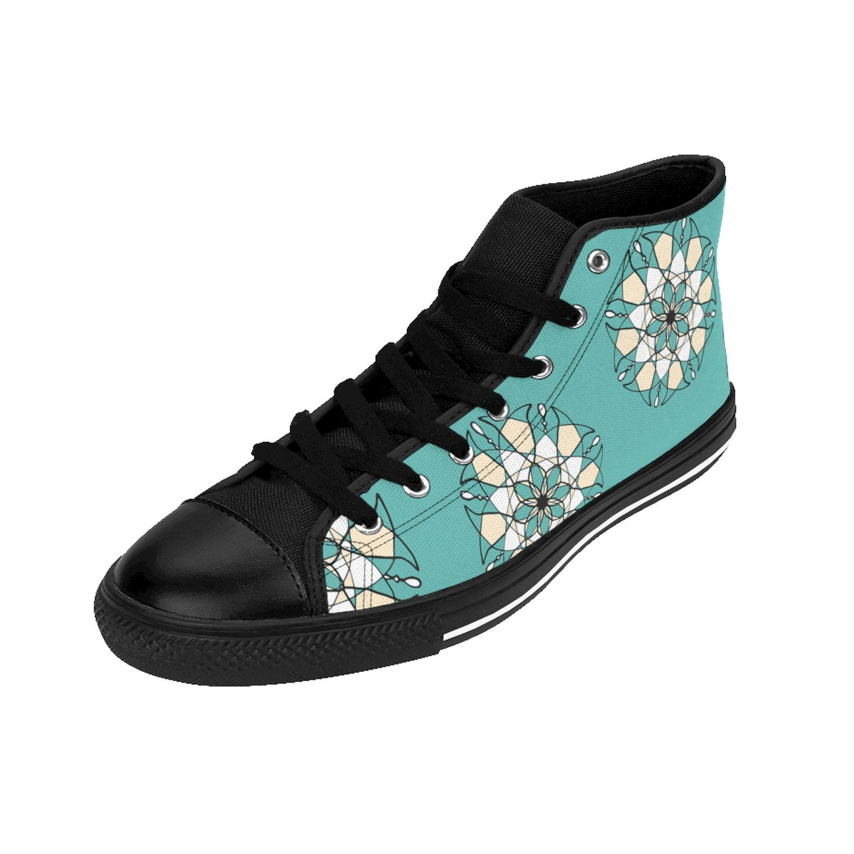 Geometric Madala High-top Sneakers Mint