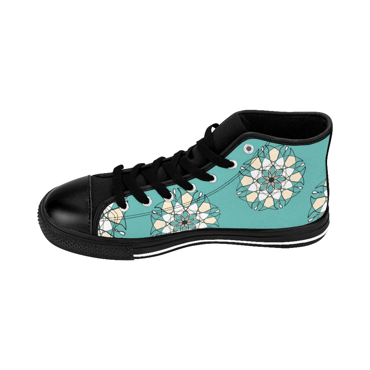 Geometric Madala High-top Sneakers Mint