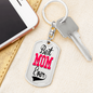 Gift For Mom Personalized Dog Tag Keychain "Best Mom Ever"