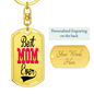 Gift For Mom Personalized Dog Tag Keychain "Best Mom Ever"