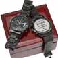 Father's Day Personalized Gift For Men Customizable Engraved Black Watch Gift Idea For Dad Gifts From Son, Daughter or Wife