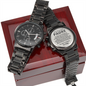 Regalo de Hijo Para Papa Reloj Grabado Metal Negro Personalizado