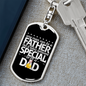 GIFT FOR DAD PERSONALIZED DOG TAG KEYCHAIN "BEST DAD"