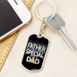 GIFT FOR DAD PERSONALIZED DOG TAG KEYCHAIN "BEST DAD"
