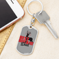 GIFT FOR DAD PERSONALIZED DOG TAG KEYCHAIN "BEST BUCKIN DAD"