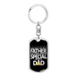 GIFT FOR DAD PERSONALIZED DOG TAG KEYCHAIN "BEST DAD"