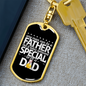 GIFT FOR DAD PERSONALIZED DOG TAG KEYCHAIN "BEST DAD"