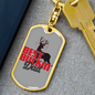 GIFT FOR DAD PERSONALIZED DOG TAG KEYCHAIN "BEST BUCKIN DAD"