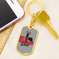 GIFT FOR DAD PERSONALIZED DOG TAG KEYCHAIN "BEST BUCKIN DAD"