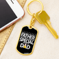 GIFT FOR DAD PERSONALIZED DOG TAG KEYCHAIN "BEST DAD"