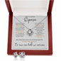 Regalo Para Esposa Set de Aros y Collar El Amor De Mi Vida Regalo Para Mujer