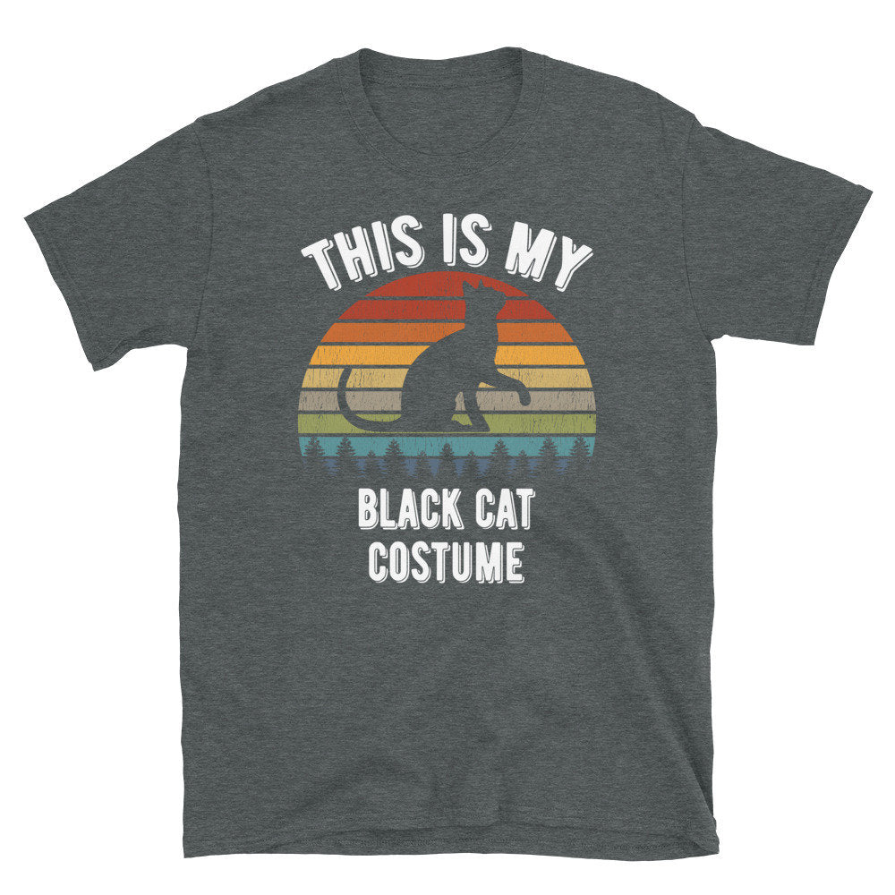 Retro Vintage This Is My Black Cat Costume Kitten Cat Lover Gift Short-Sleeve Unisex T-Shirt