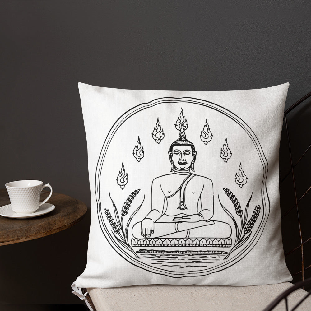 Premium Buddha Lotus Flower Pillow