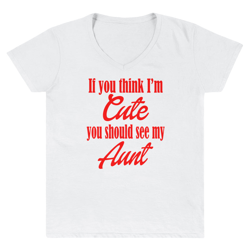 If you think I'm Cute Women's Casual V-Neck Shirt