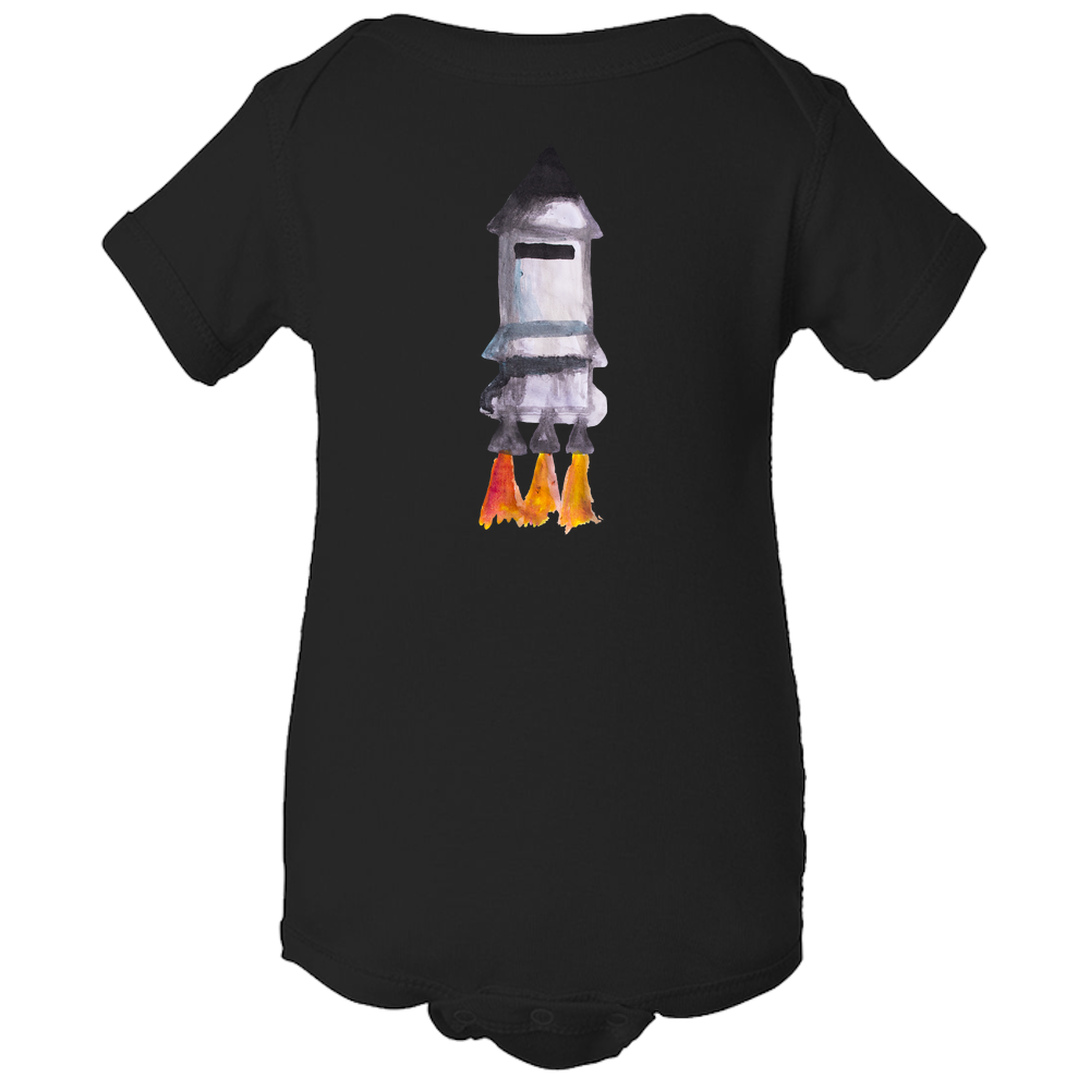 Baby Onesies - Spaceship Water Color Unisex Body Suit Design - Kids' Clothing