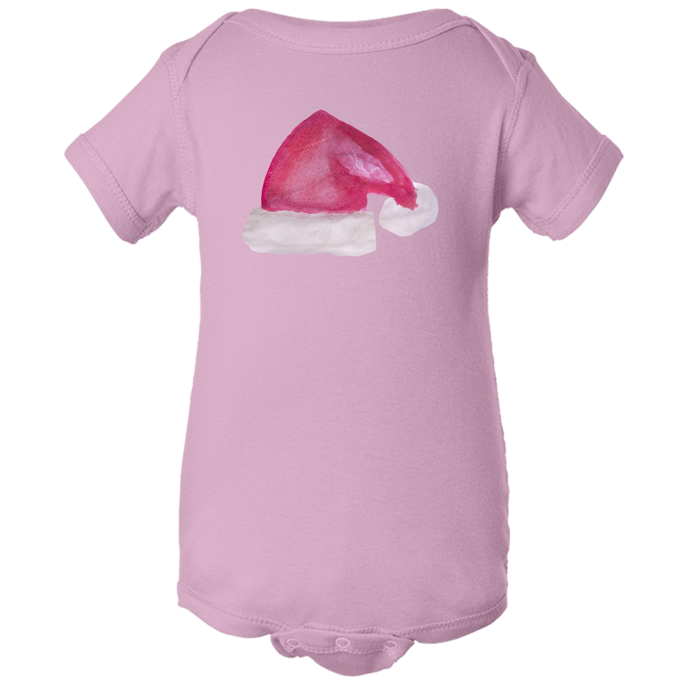 Baby Onesies - Christmas Santa's Hat Water Color Unisex Body Suit Design - Kids' Clothing