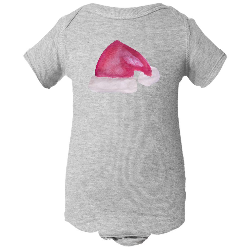 Baby Onesies - Christmas Santa's Hat Water Color Unisex Body Suit Design - Kids' Clothing