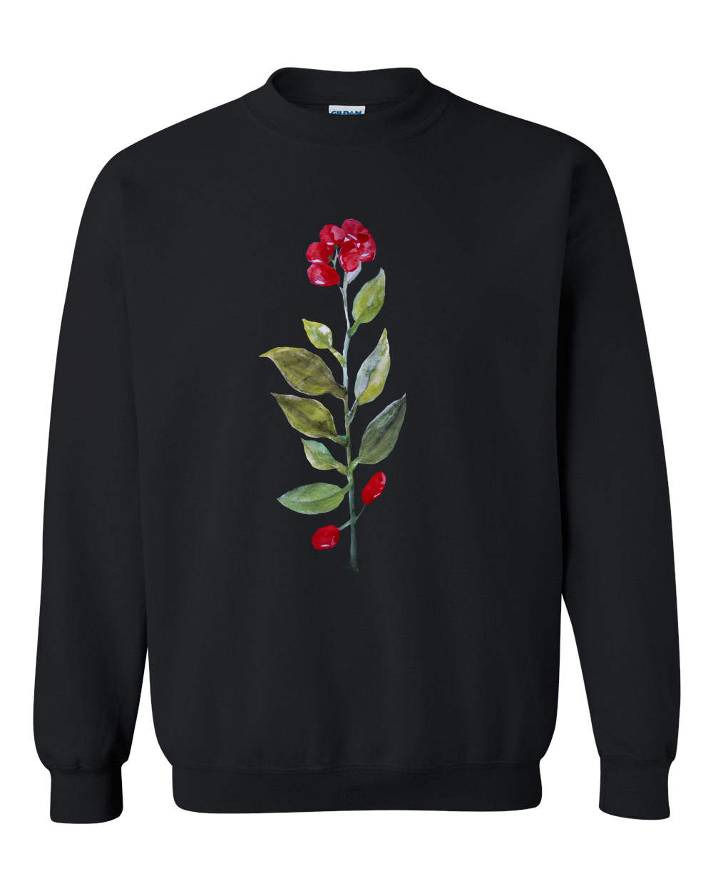 Botanical Water Color Adult Crewneck Sweat Shirt