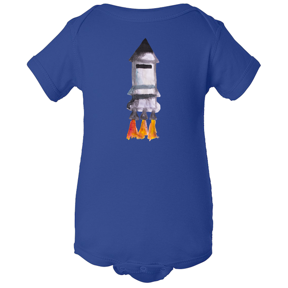 Baby Onesies - Spaceship Water Color Unisex Body Suit Design - Kids' Clothing