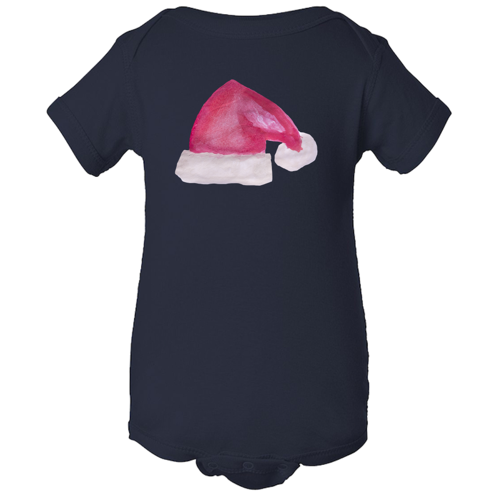 Baby Onesies - Christmas Santa's Hat Water Color Unisex Body Suit Design - Kids' Clothing