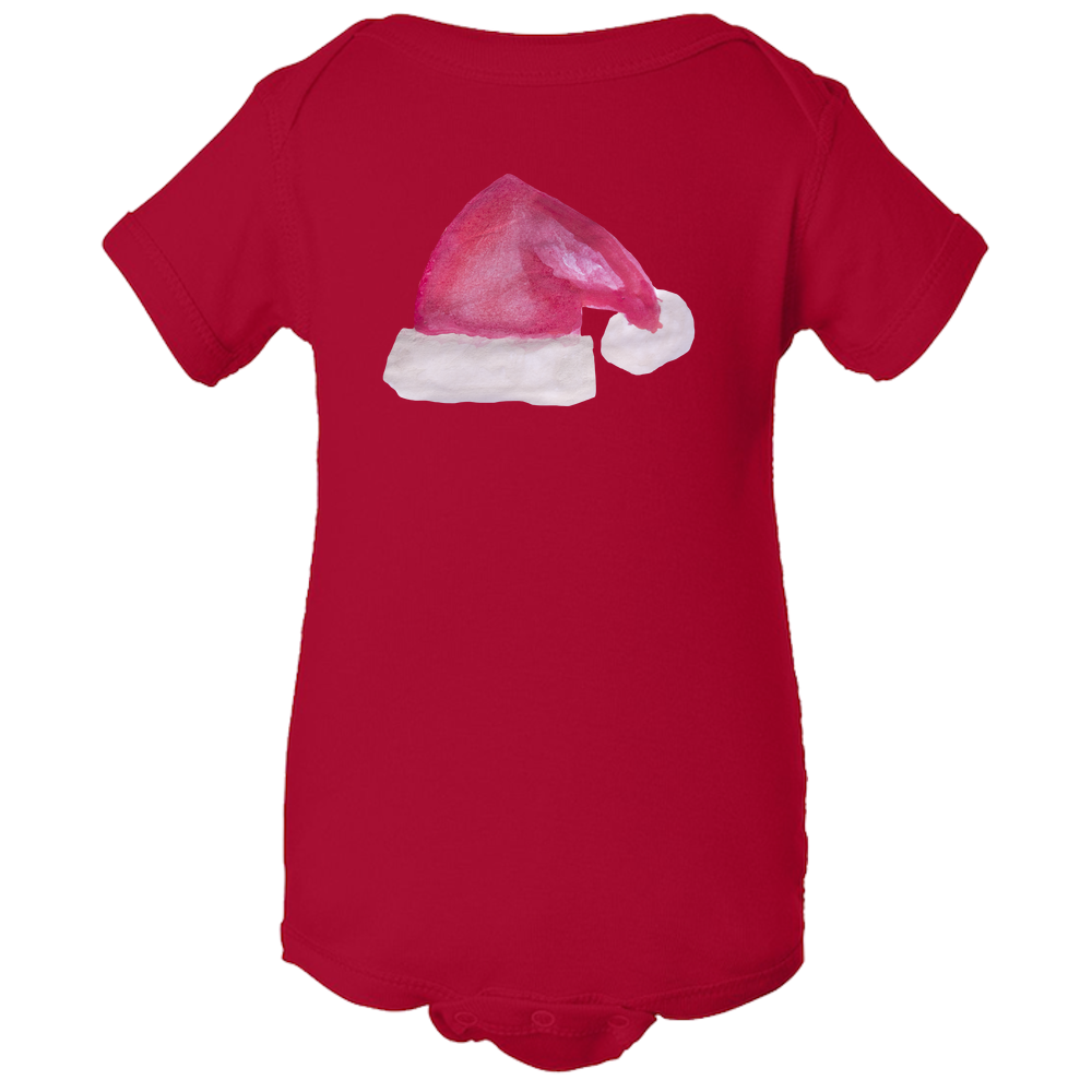 Baby Onesies - Christmas Santa's Hat Water Color Unisex Body Suit Design - Kids' Clothing