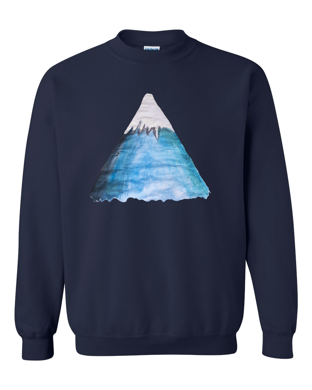 Snowy Mountain Water Color Adult Unisex Crewneck Sweat Shirt