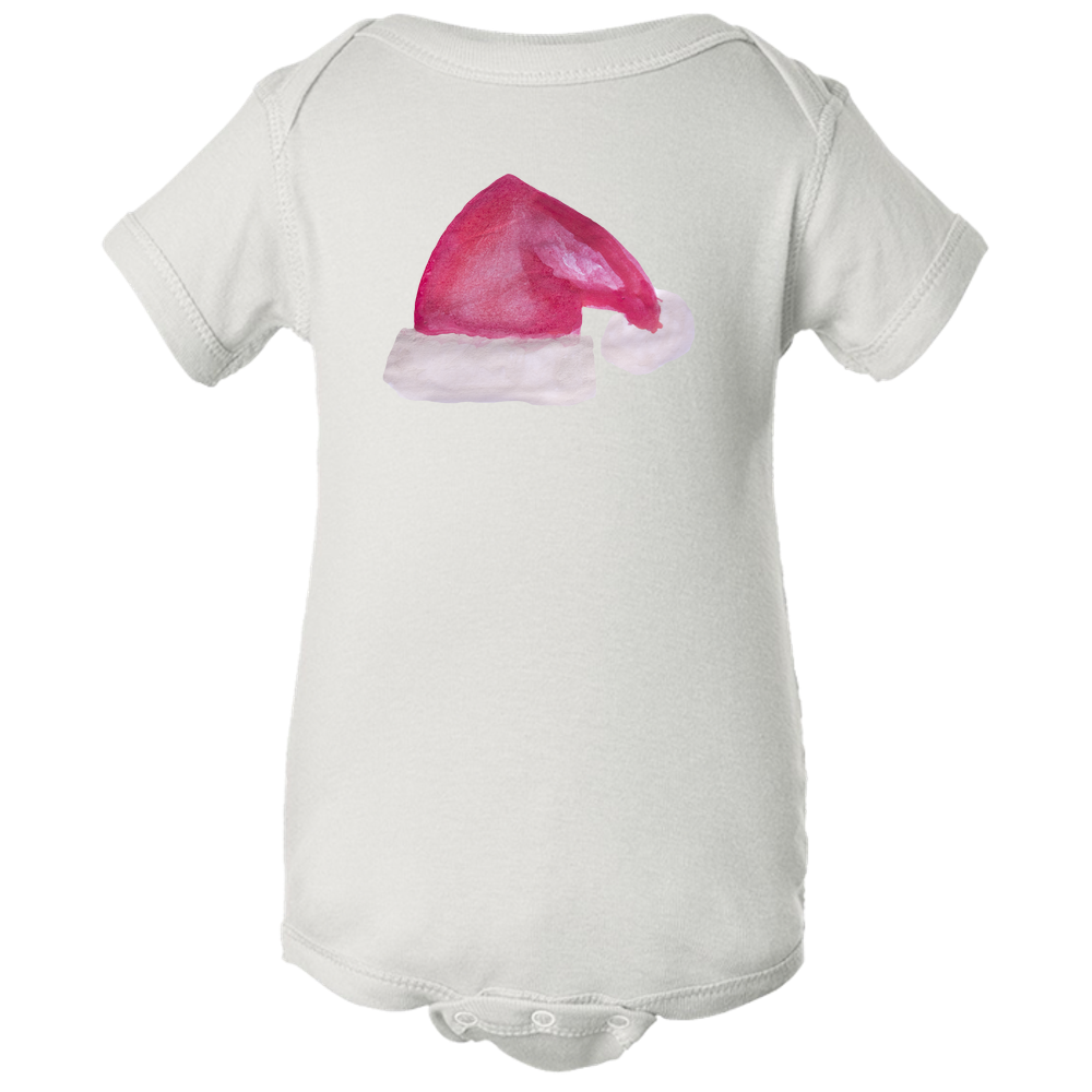 Baby Onesies - Christmas Santa's Hat Water Color Unisex Body Suit Design - Kids' Clothing