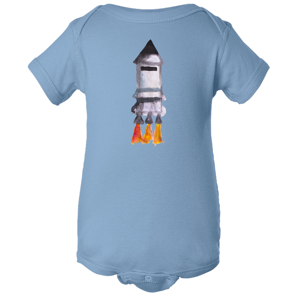 Baby Onesies - Spaceship Water Color Unisex Body Suit Design - Kids' Clothing