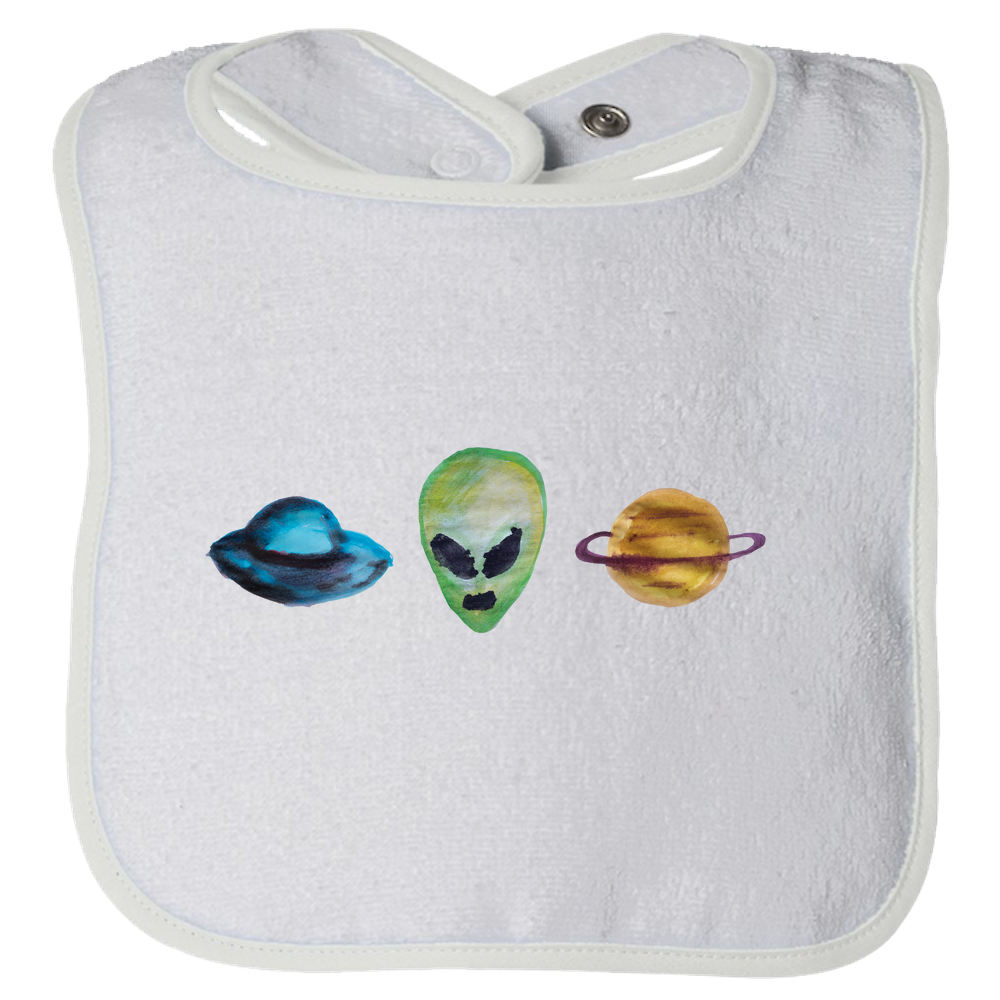 Baby Bibs Aliens Water Color Unisex Design