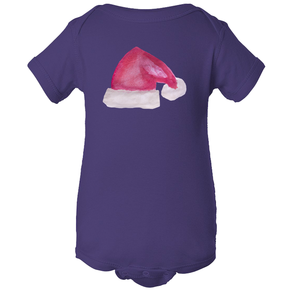 Baby Onesies - Christmas Santa's Hat Water Color Unisex Body Suit Design - Kids' Clothing