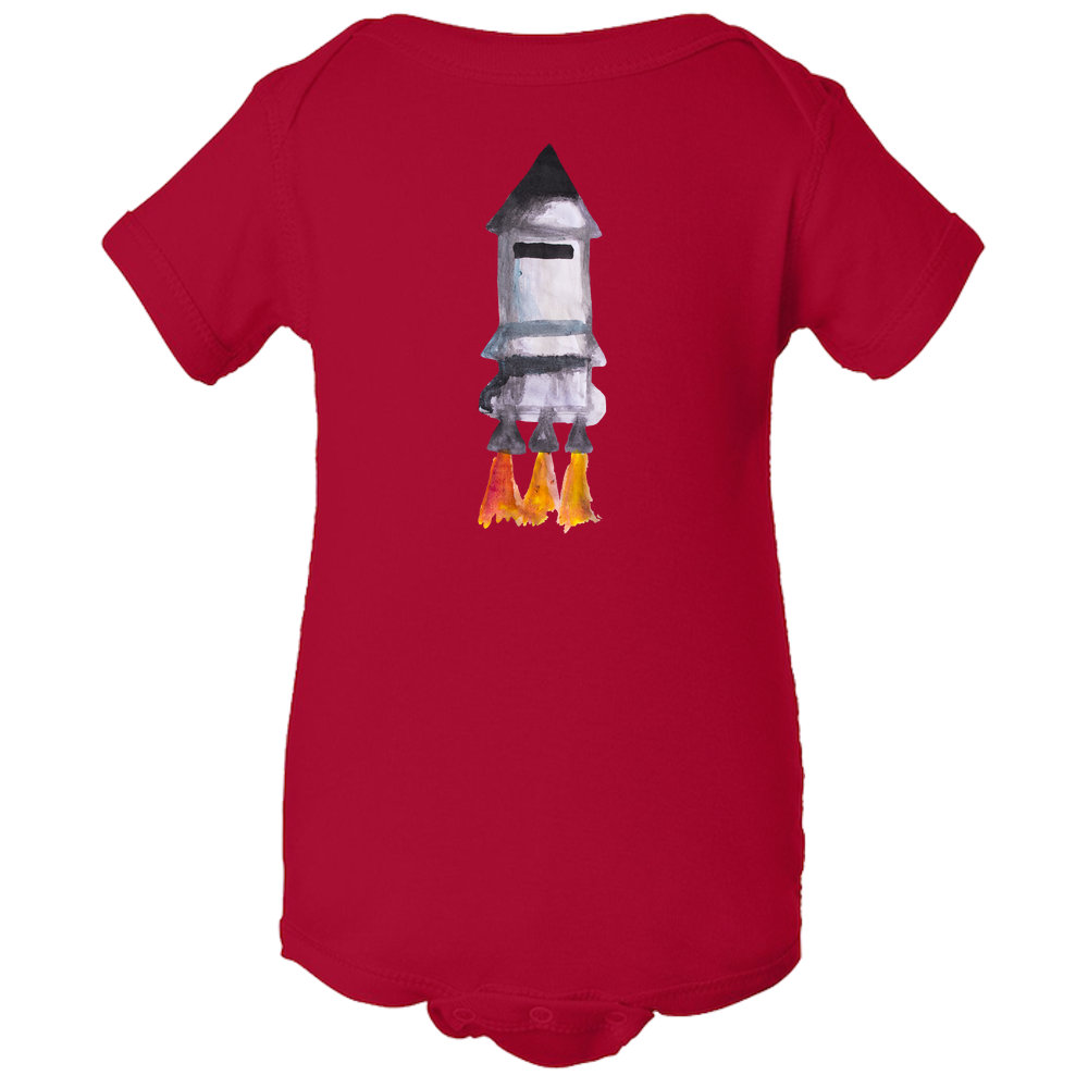 Baby Onesies - Spaceship Water Color Unisex Body Suit Design - Kids' Clothing