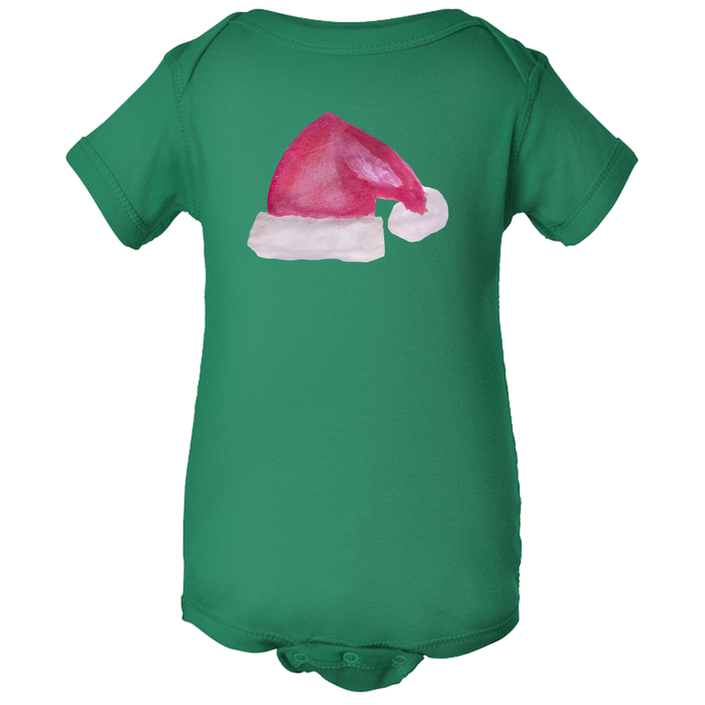 Baby Onesies - Christmas Santa's Hat Water Color Unisex Body Suit Design - Kids' Clothing