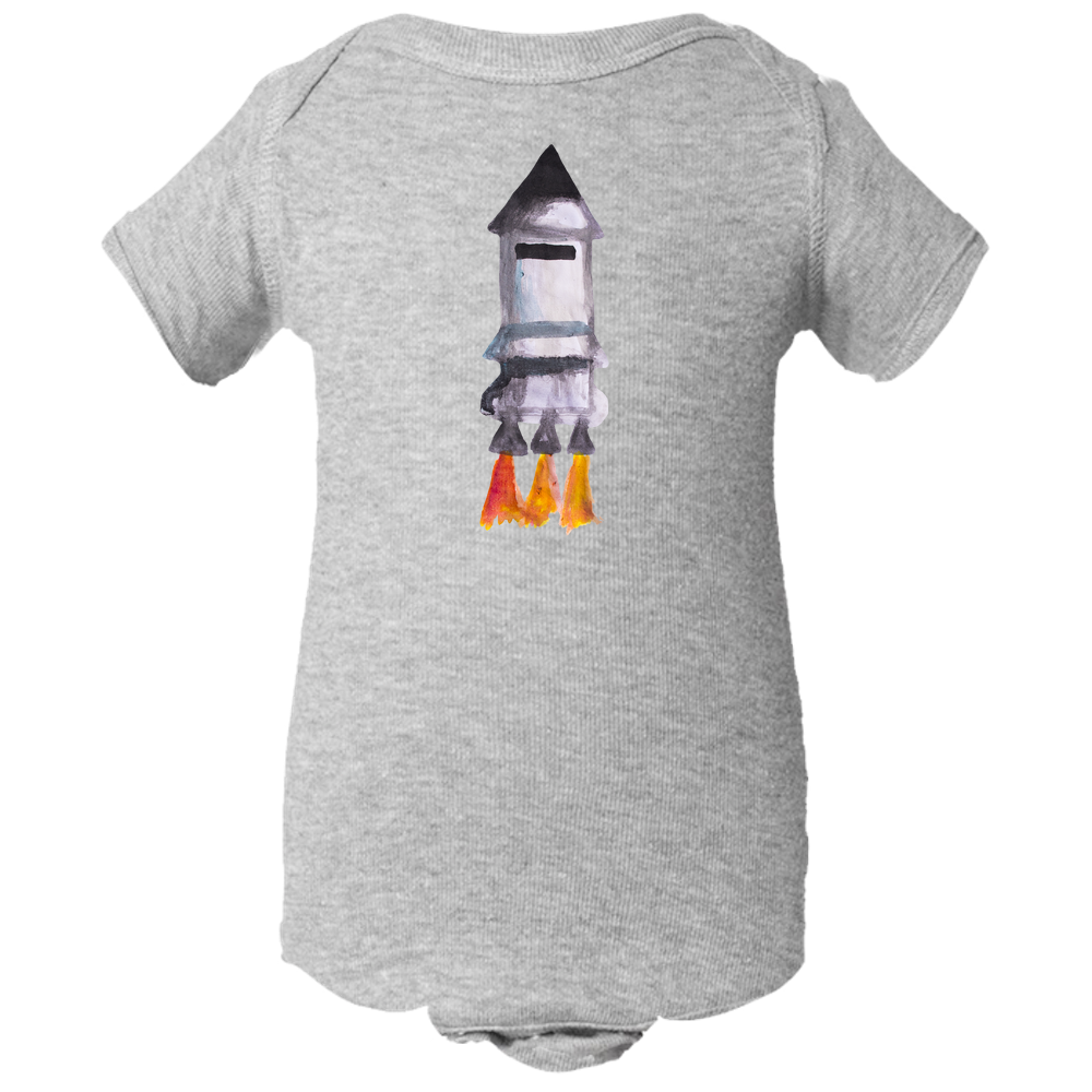 Baby Onesies - Spaceship Water Color Unisex Body Suit Design - Kids' Clothing
