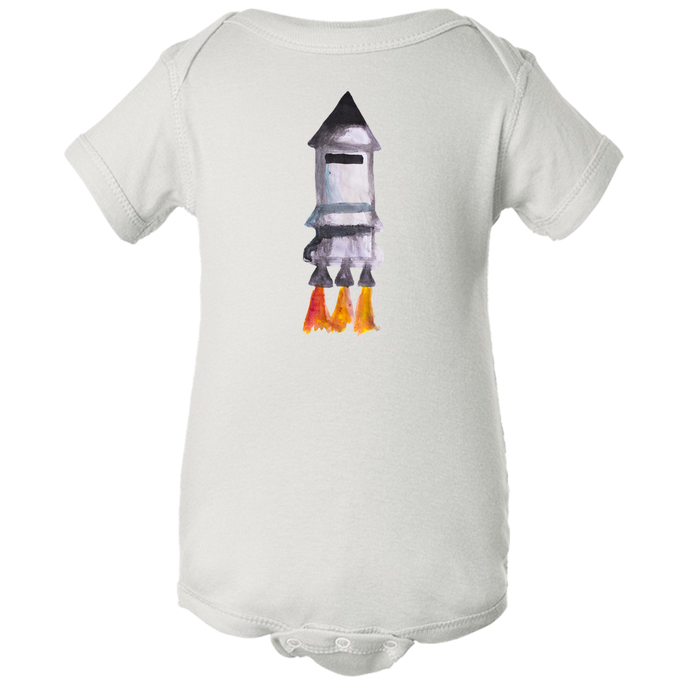 Baby Onesies - Spaceship Water Color Unisex Body Suit Design - Kids' Clothing