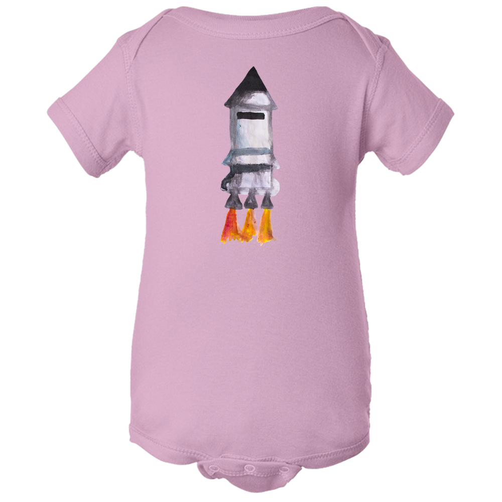 Baby Onesies - Spaceship Water Color Unisex Body Suit Design - Kids' Clothing