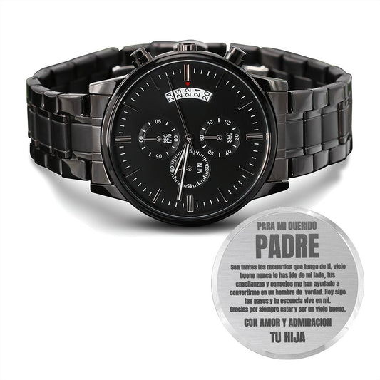 Papá e Hija Reloj Grabado Personalizado De Regalo Para mi Padre De Hija Spanish Dad Regalo Dia de los Padres Cumpleaños Navidad