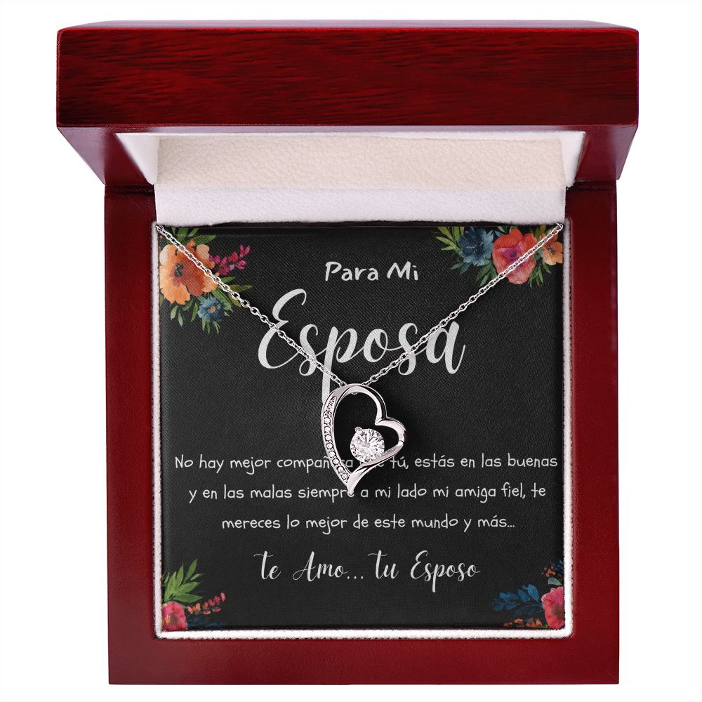 Joya de Regalo Para MI Esposa Collar de Corazon Para Mujer Idea de Regalo Aniversario, Cumpleanos, Dia de la Madre